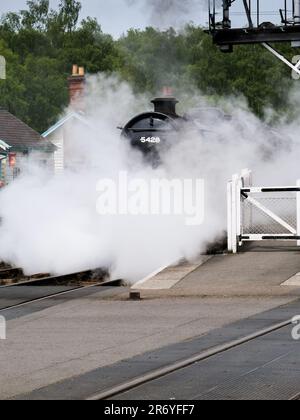 North York Moors Railway Dampfmaschine Eric Treacy am Bahnhof Grosmont Stockfoto