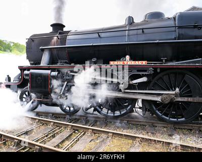 North York Moors Railway Dampfmaschine Eric Treacy am Bahnhof Grosmont Stockfoto