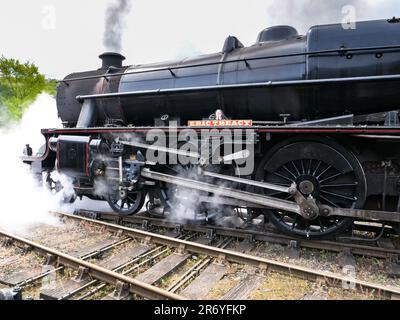 North York Moors Railway Dampfmaschine Eric Treacy am Bahnhof Grosmont Stockfoto