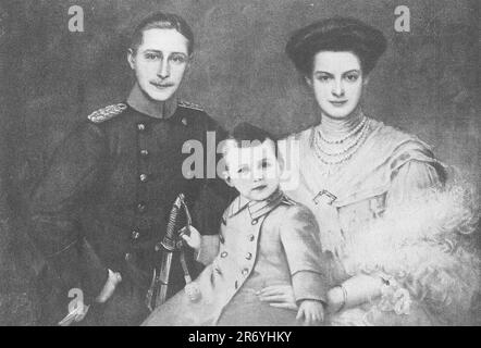 Deutscher Kronprinz Wilhelm und seine Frau Herzogin Cecilie von Mecklenburg-Schwerin. Stockfoto