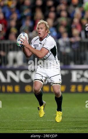 Südafrikanischer Schalk Burger bei einem Spiel im Pool D der Rugby-Weltmeisterschaft 2011, North Harbour Stadium, Auckland, Neuseeland, Freitag, 30. September 2011. Stockfoto