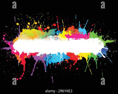 Grunge Hintergrund mit bunten Farbe Spritzer Stock Vektor