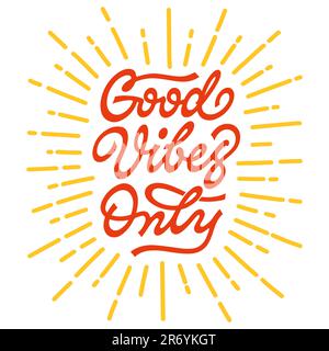 Gute Vibes Nur Stock Vektor
