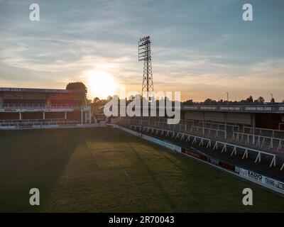 Edgar Street Football Stadium das Heimstadion des Hereford FC. Stockfoto