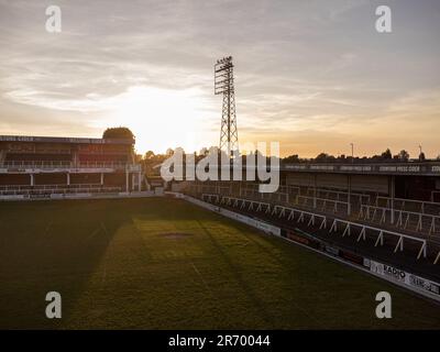 Edgar Street Football Stadium das Heimstadion des Hereford FC. Stockfoto