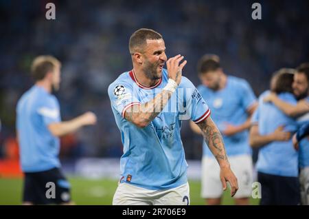 Istanbul, Türkei. 10. Juni 2023. Schlussjubel: Kyle Walker (Stadt) Manchester City – Inter Mailand UEFA Champions League-Finale 10.06.2023 Copyright ( Stockfoto