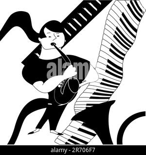 Jazz spielen Stock Vektor