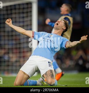 Istanbul, Türkei. 10. Juni 2023. Schlussjubel: John Stones (Stadt) Manchester City – Inter Mailand UEFA Champions League-Finale 10.06.2023 Copyright ( Stockfoto