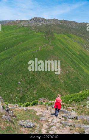 Stone Arthur und Great Rigg aus der Nähe von Alcock Tarn über Grasmere, Cumbria Stockfoto