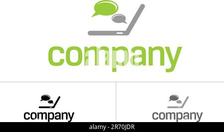 Flirtendes Logo: Love Talk, Chat. Stock Vektor