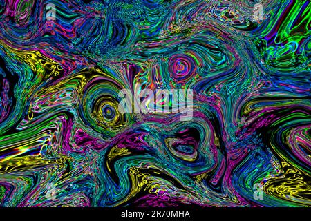 Abstrakter Hintergrund verschiedener Farben, abstrakte Linien mit einer großen Anzahl unterschiedlicher Farben und Schattierungen Stockfoto