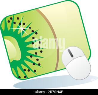 Vollständig bearbeitbare Vektordarstellung des isolierten Mauspads Stock Vektor