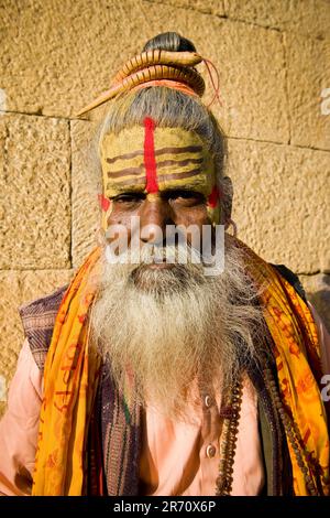 Jaisalmer. Rajasthan. Indien, alter Mann. Jaisalmer. Rajasthan. Indien Stockfoto