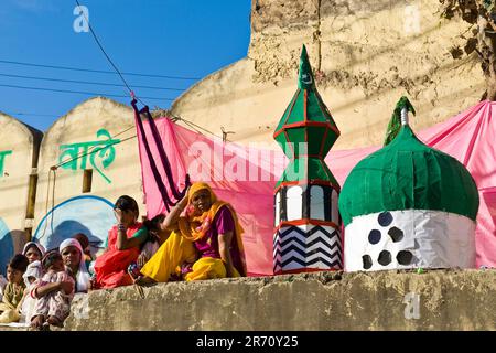 Muslimisches Festival. udaipur. Rajasthan Stockfoto