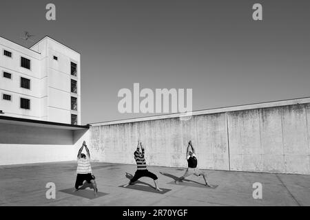 Carcere di bollate. Yoga Stockfoto