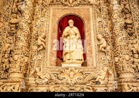 Innenansicht der Kapelle San Giuseppe in der Kirche San Domenico in Palermo, Sizilien, Italien Stockfoto