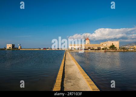 Riserva naturale integrale Saline di trapani e paceco. sizilien Stockfoto