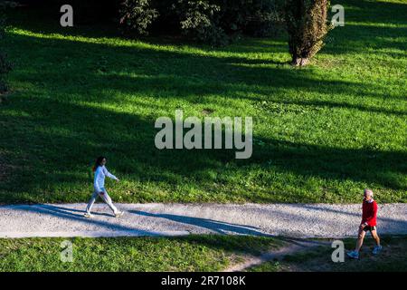 Italien. Emilia Romagna. Ferrara. Öffentlicher Garten Stockfoto