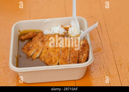 Italien, Street Food Festival, Japanes Food, Katsu Curry Stockfoto