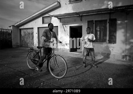 Italien. Sant'Angelo Lomellina. Flüchtlingscenter Stockfoto