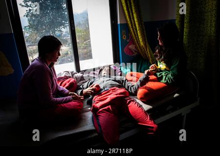Rehabilitationszentrum für Wirbelsäulenverletzungen. sangha. nepal Stockfoto