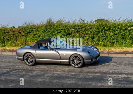 1999 90s Silver Grey TVR Chimaera Blackpool baute Britsh Roadster; auf der Classic & Performance Motor Show im Hoghton Tower; Supercar Showtime Juni 2023 Stockfoto