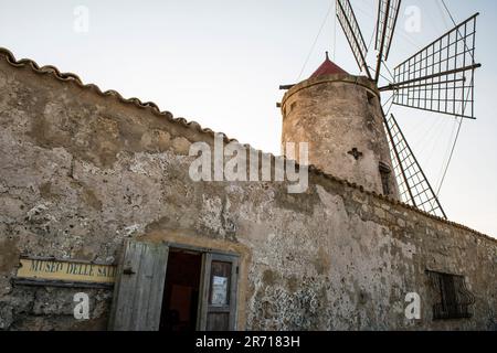 Riserva naturale integrale Saline di trapani e paceco. sizilien Stockfoto