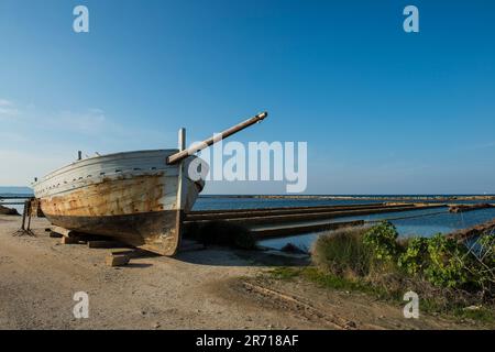 Riserva naturale integrale Saline di trapani e paceco. sizilien Stockfoto