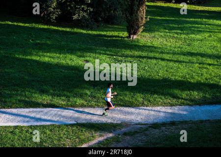 Italien. Emilia Romagna. Ferrara. Öffentlicher Garten Stockfoto