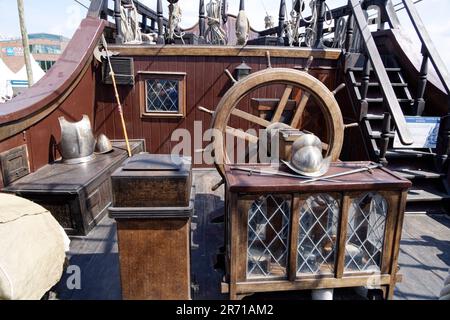 Rouen, Frankreich. 10. Juni 2023. El Galeon (Spanien) - Zusammenkunft von Großschiffen, Booten und Militärschiffen für die achte Ausgabe der Armada in Rouen. Stockfoto