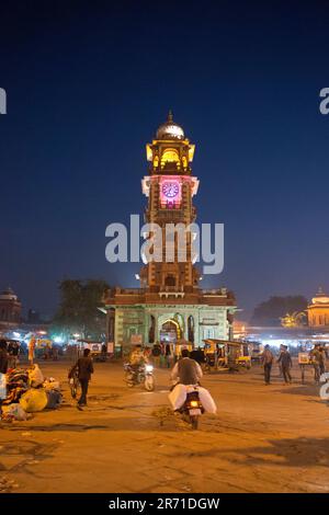 Indien, Rajasthan, Jodhpur, Uhrturm Stockfoto