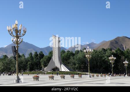 Befreiung-Denkmal, Lhasa, Tibet, China Stockfoto