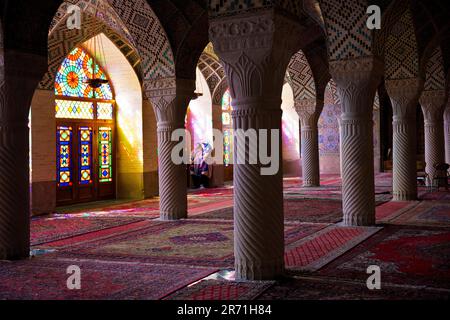 Asien, Iran, Shiraz, Nasir-Ol-Molk Moschee Stockfoto