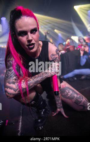 Megara tritt auf der Sala Razzmatazz 2 in Barcelona am 10. Juni 2023 auf. Fotograf: Ale Espaliat Stockfoto