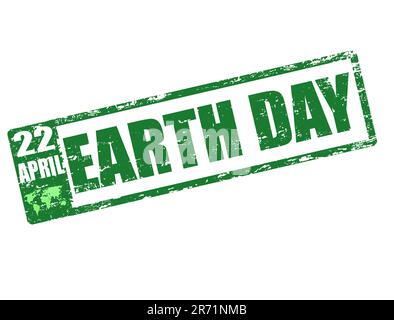 april 22 - Weltstempel Stock Vektor