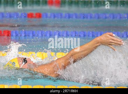 Rennes, Frankreich. 12. Juni 2023. Pauline Mahieu von Canet 66, Hitze 100 M Backstroke während der französischen Elite Swimming Championships am 12. Juni 2023 in Rennes, Frankreich - Foto Laurent Lairys/DPPI Credit: DPPI Media/Alamy Live News Stockfoto