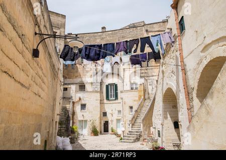 Italien. Matera. Sasso Caveoso Stockfoto