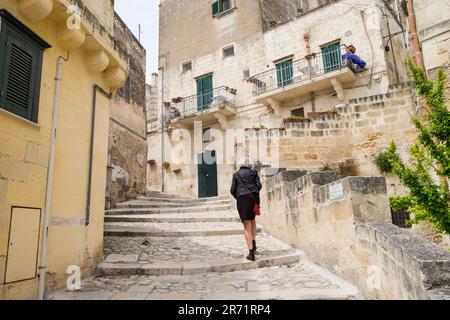 Italien. Matera. Sasso Caveoso Stockfoto