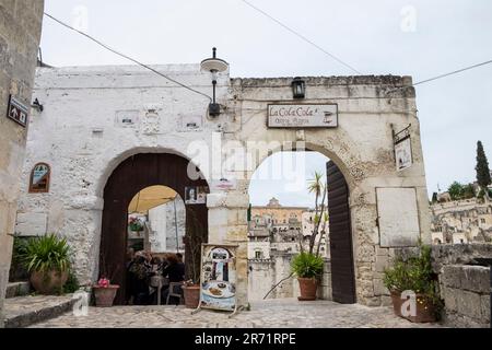 Italien. Matera. Sasso Barisano Stockfoto