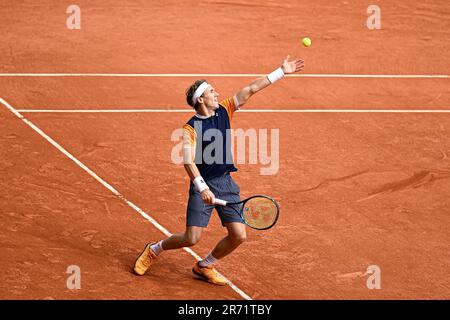 Paris, Frankreich. 11. Juni 2023. Casper Ruud während des French Open-Finales, Grand-Slam-Tennisturnier am 11. Juni 2023 im Roland-Garros-Stadion in Paris, Frankreich. Kredit: Victor Joly/Alamy Live News Stockfoto