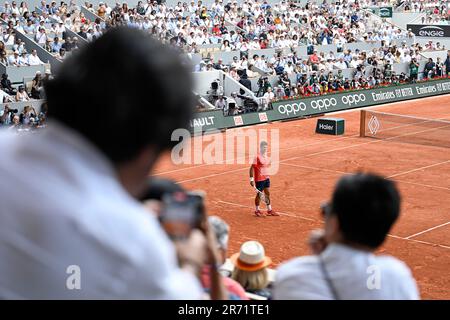Paris, Frankreich. 11. Juni 2023. Novak Djokovic während des French Open-Finales, Grand-Slam-Tennisturnier am 11. Juni 2023 im Roland-Garros-Stadion in Paris, Frankreich. Kredit: Victor Joly/Alamy Live News Stockfoto