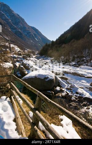 Lavertezzo. Verzasca-Tal. Die Schweiz Stockfoto