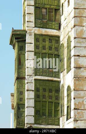 Traditionelles Haus in Jeddah. Saudi-Arabien Stockfoto