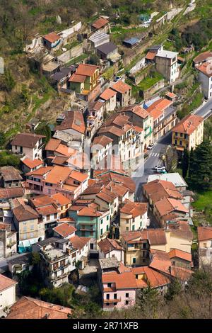 Molini di Triora. Argentinisches Tal. Die Provinz Imperia. Ligurien. Italien Stockfoto