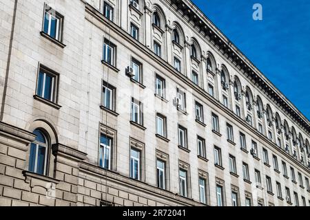 Bulgarien. Sofia. Ehemaliges Kommunistisches Parteihaus. Bürogebäude des Nationalversammlung-Gebäudes Stockfoto