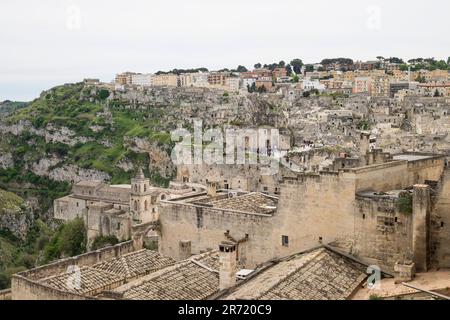 Italien. Matera. Sasso Caveoso Stockfoto