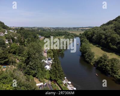 Das Flusstal mit Blick auf ross on Wye Stockfoto