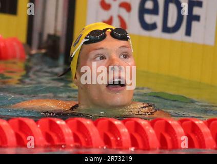 MAHIEU Pauline vom CANET 66 NATATION Final 100 M Dos während der French Elite Swimming Championships am 11. Juni 2023 in Rennes, Frankreich – Foto Laurent Lairys/MAXPPP Stockfoto