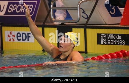 MAHIEU Pauline vom CANET 66 NATATION Final 100 M Dos während der French Elite Swimming Championships am 11. Juni 2023 in Rennes, Frankreich – Foto Laurent Lairys/MAXPPP Stockfoto