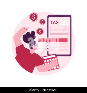 Nettoeinkommen Berechnung abstrakter Konzept Vektor Illustration. Gehaltsberechnung, Nettoeinkommensformel, Take Home Pay, Unternehmensbuchhaltung, Berechnung des Gewinns, Abstrakte Metapher der Gewinnschätzung. Stock Vektor